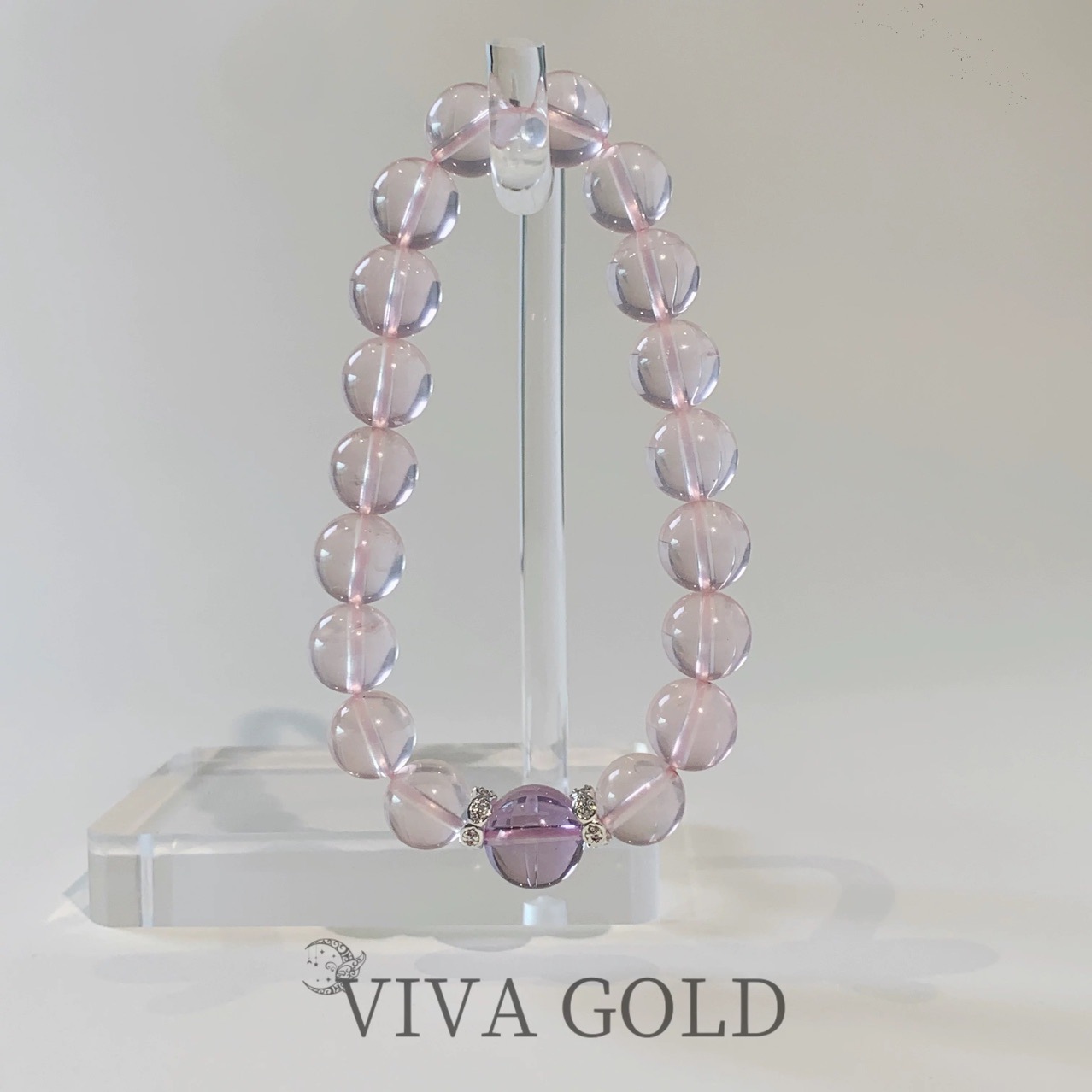 viva goda 女士精緻天然水晶手鏈