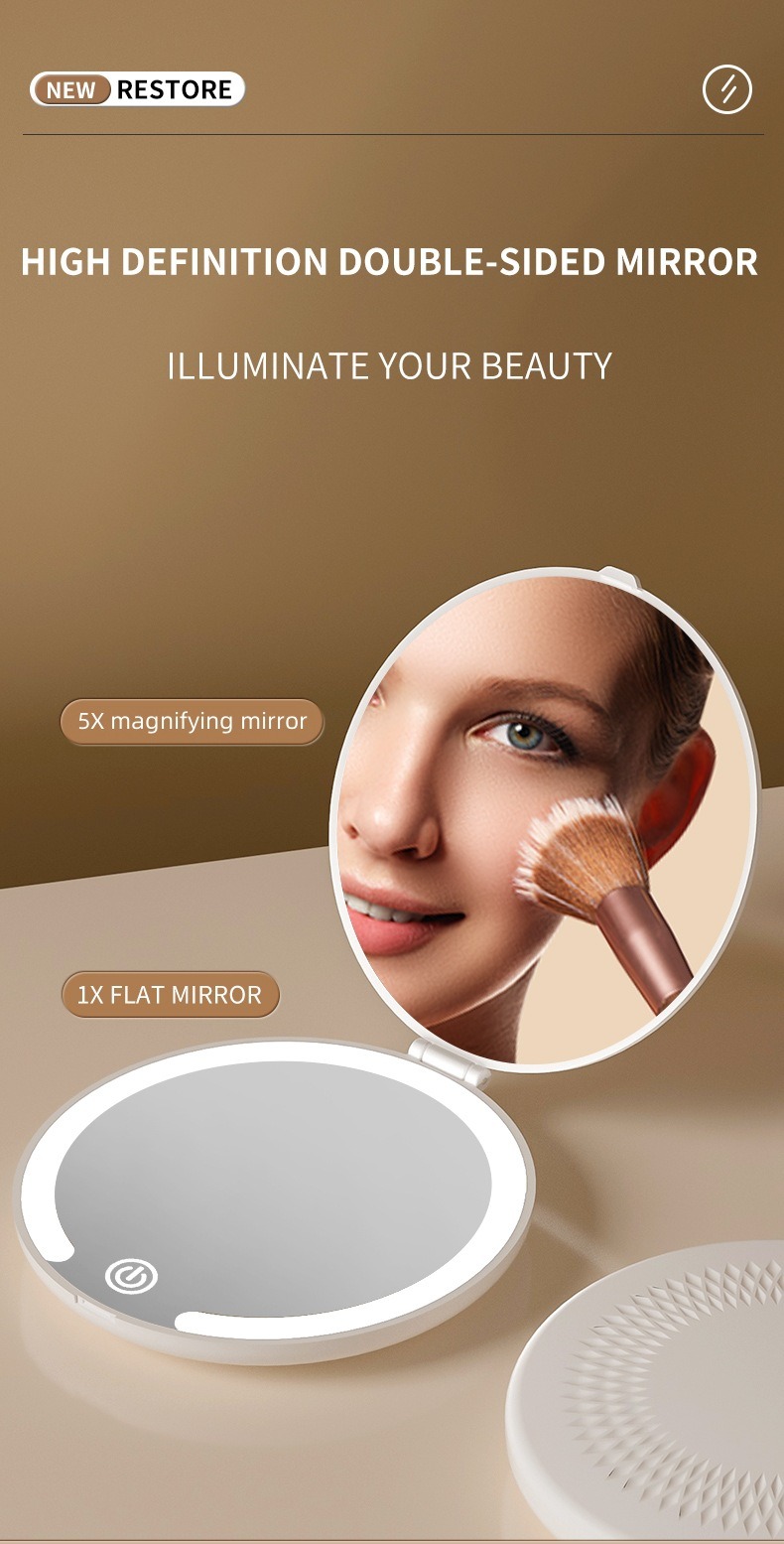 led三色光源補光美妝鏡