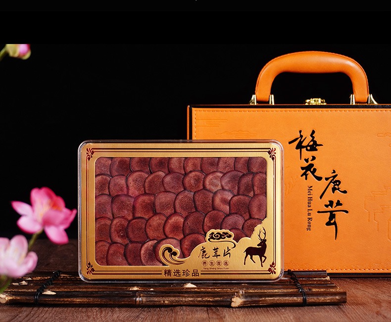 鹿茸片龍生片東北珍品長白山特產滋補四寶禮盒30g/盒