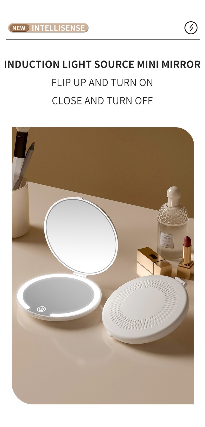 led三色光源補光美妝鏡