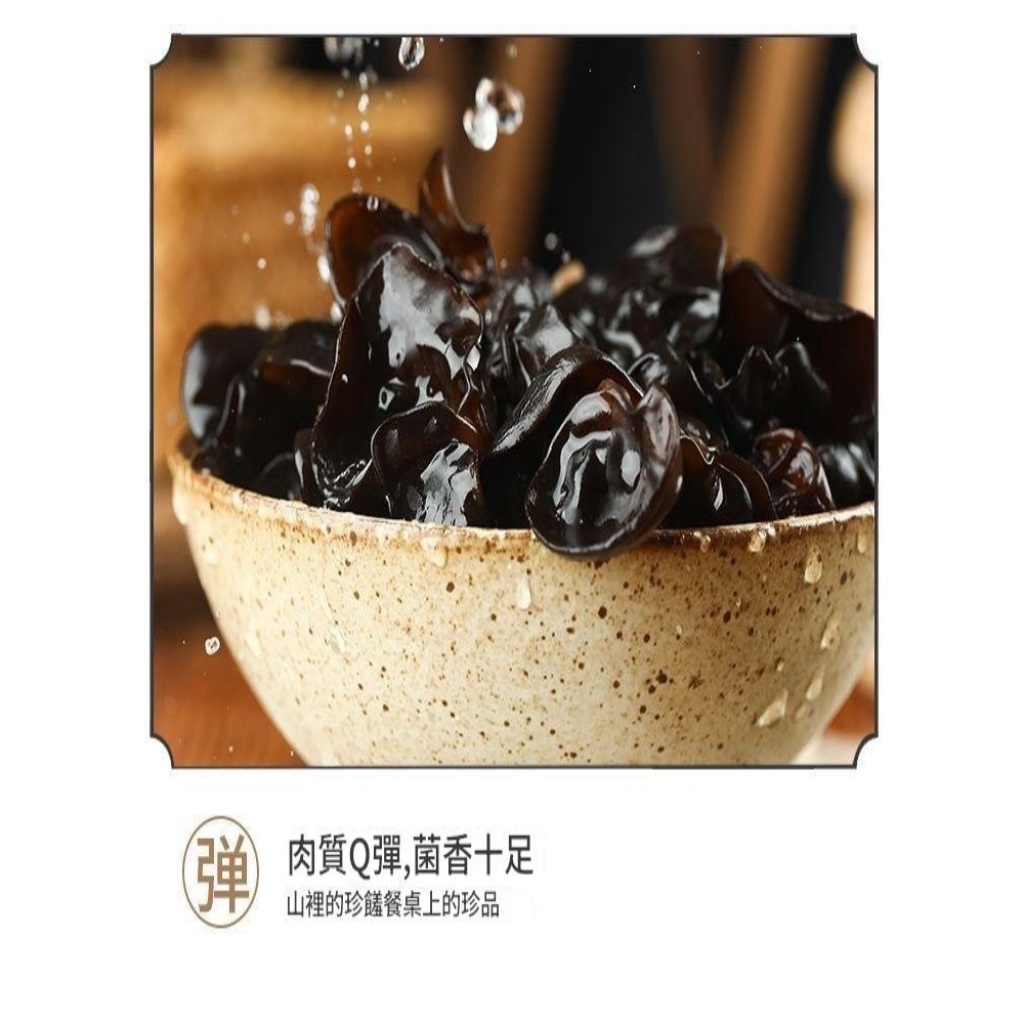 【東北野生】長白山椴木小碗耳 肉厚無根黑木耳乾貨 500g