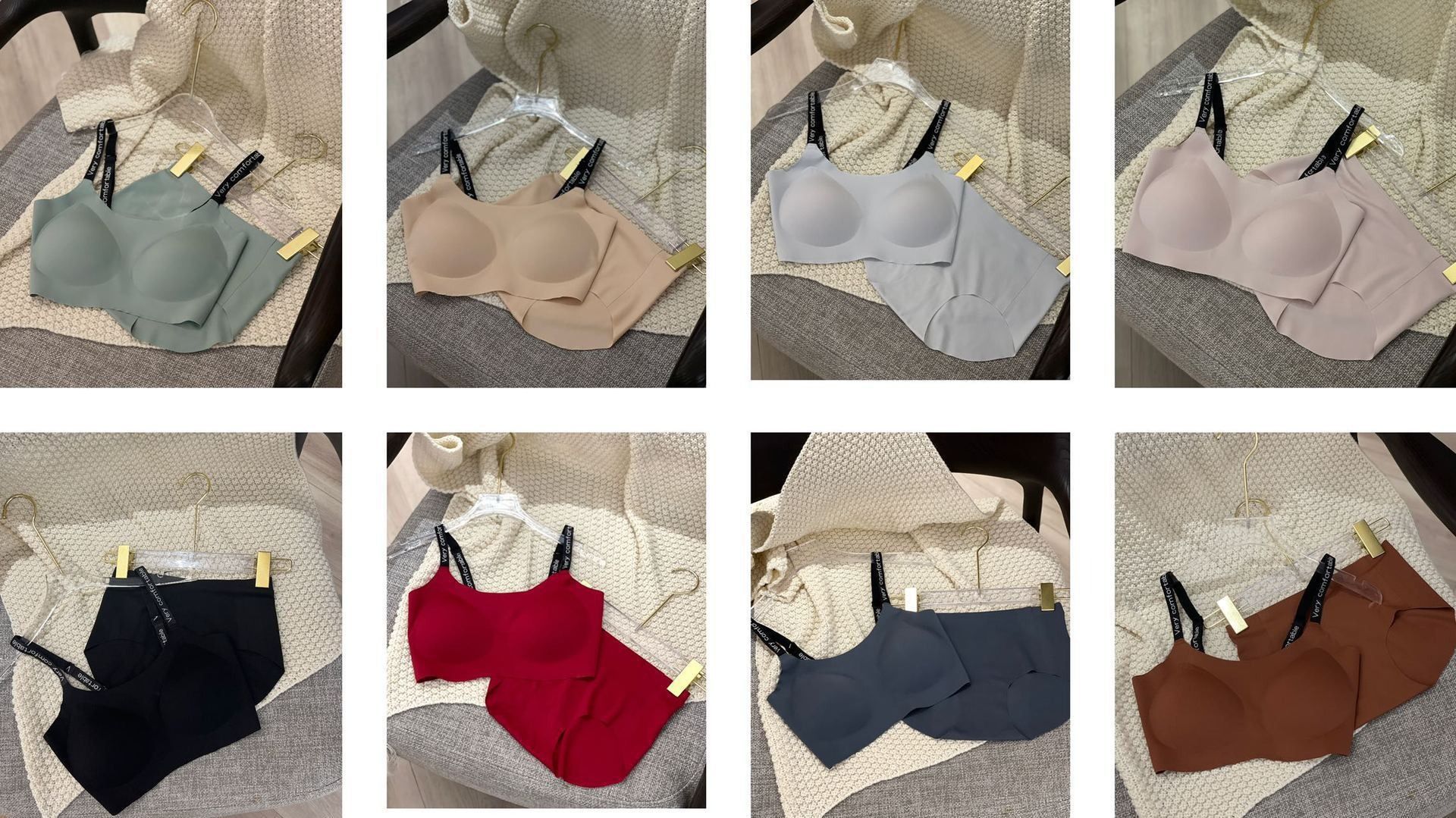 女士新款無痕果凍承托力套裝內衣(xs m適合80 120斤)