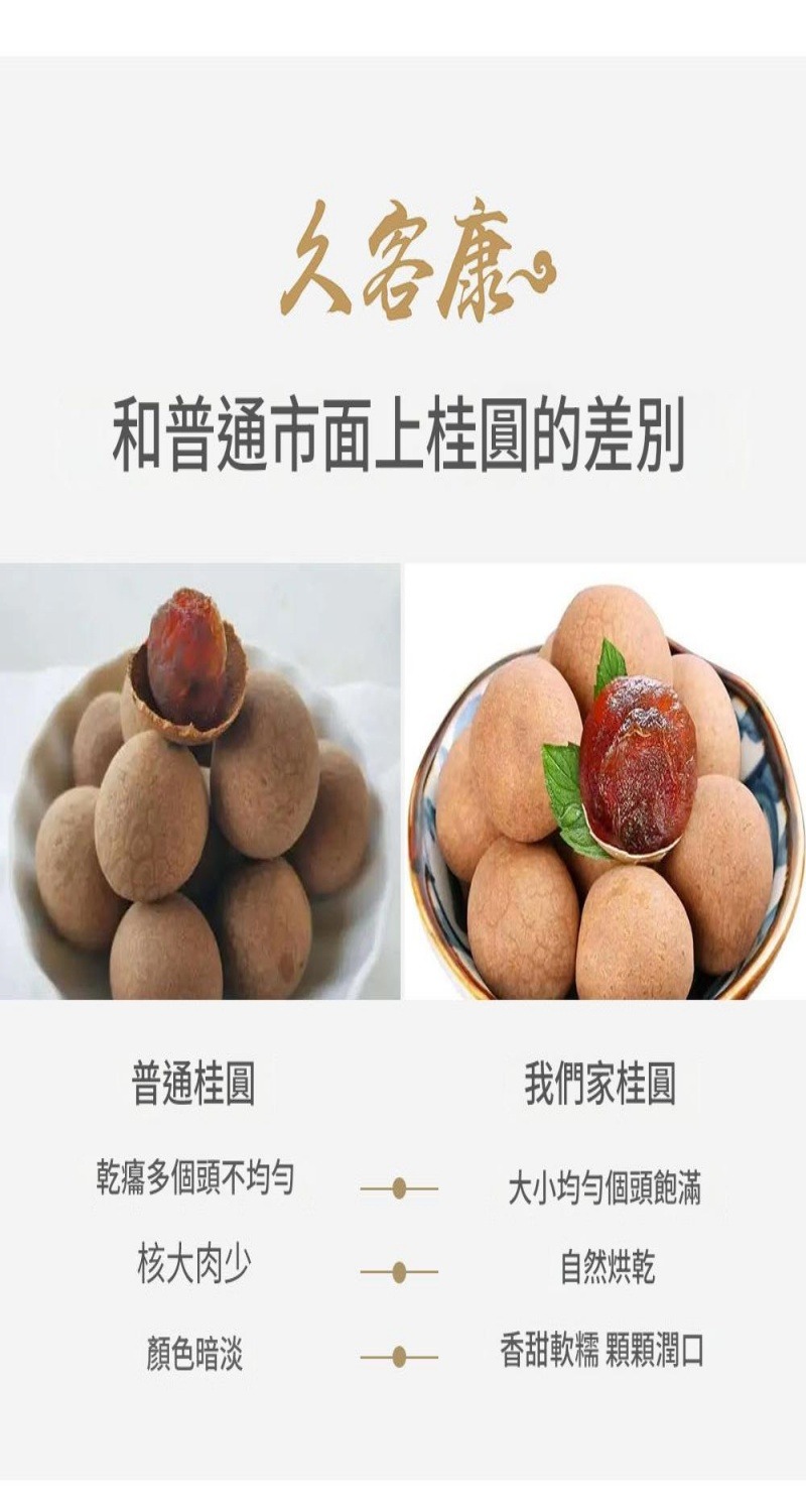 嚴選帶核桂圓肉 · 核小肉厚自然香