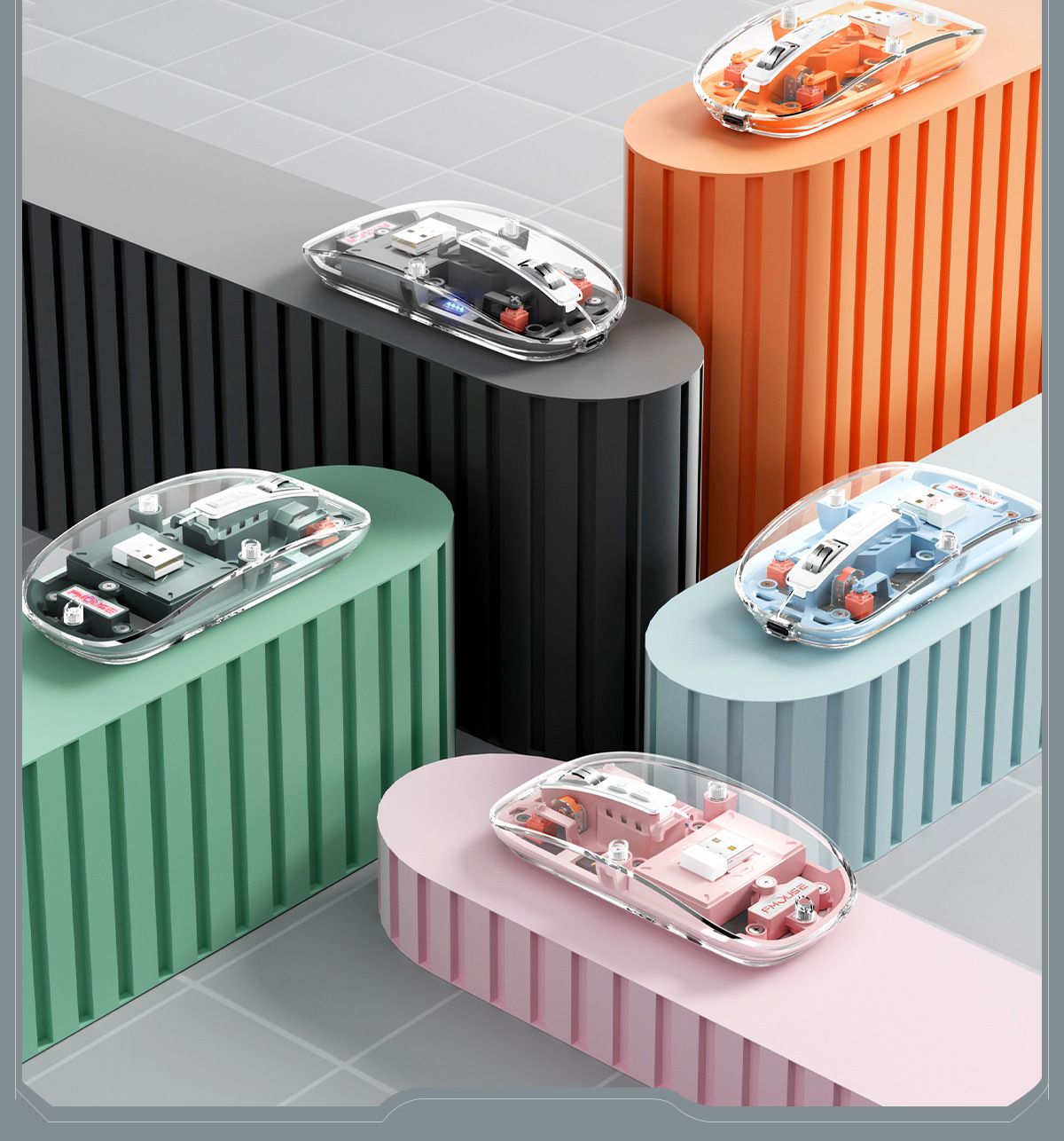 智能靜音三模藍牙無線滑鼠