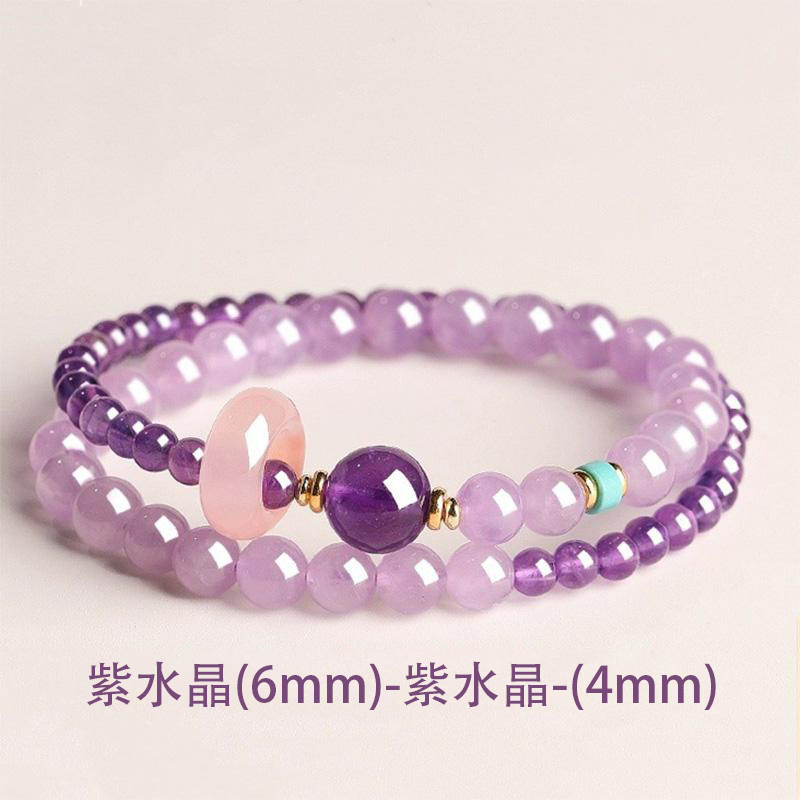 雙圈平安扣水晶系列手串 雙圈平安扣水晶系列手串