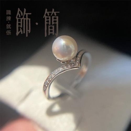 s925純銀6~7mm淡水珍珠戒指