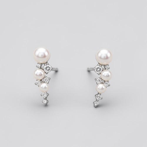 925純銀 滿天星辰諸暨淡水珍珠耳釘