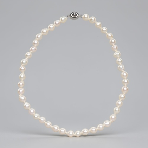 s925銀日本元寶扣 巴羅克淡水珍珠項鍊 鏈長42cm