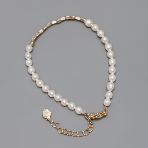 鍍銀間飾諸暨淡水珍珠手鏈 16cm＋4cm延長鏈