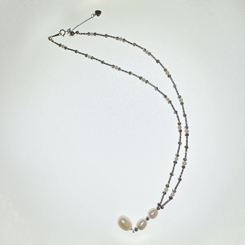 米形諸暨淡水珍珠蛇骨項鏈