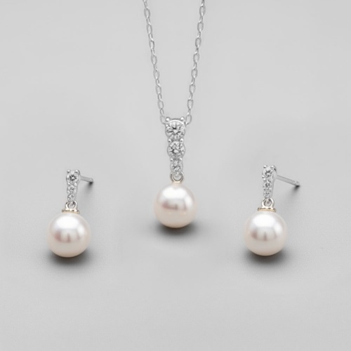 s925純銀 諸暨淡水珍珠雨禾王妃飾品套裝