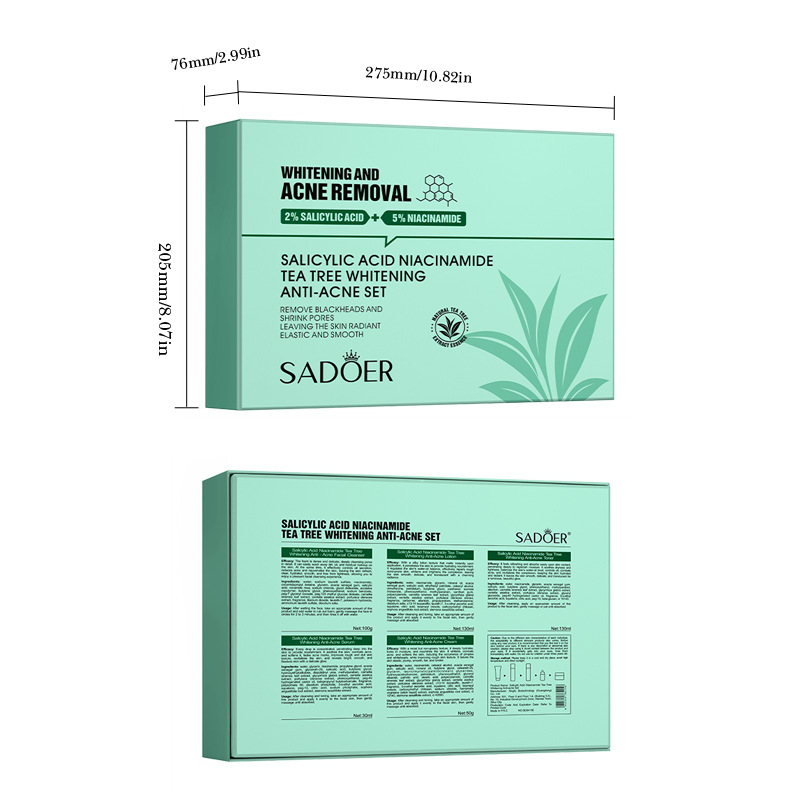 sadoer水楊酸菸醯胺茶树美白祛痘套裝 sadoer水楊酸菸醯胺茶树美白祛痘套裝