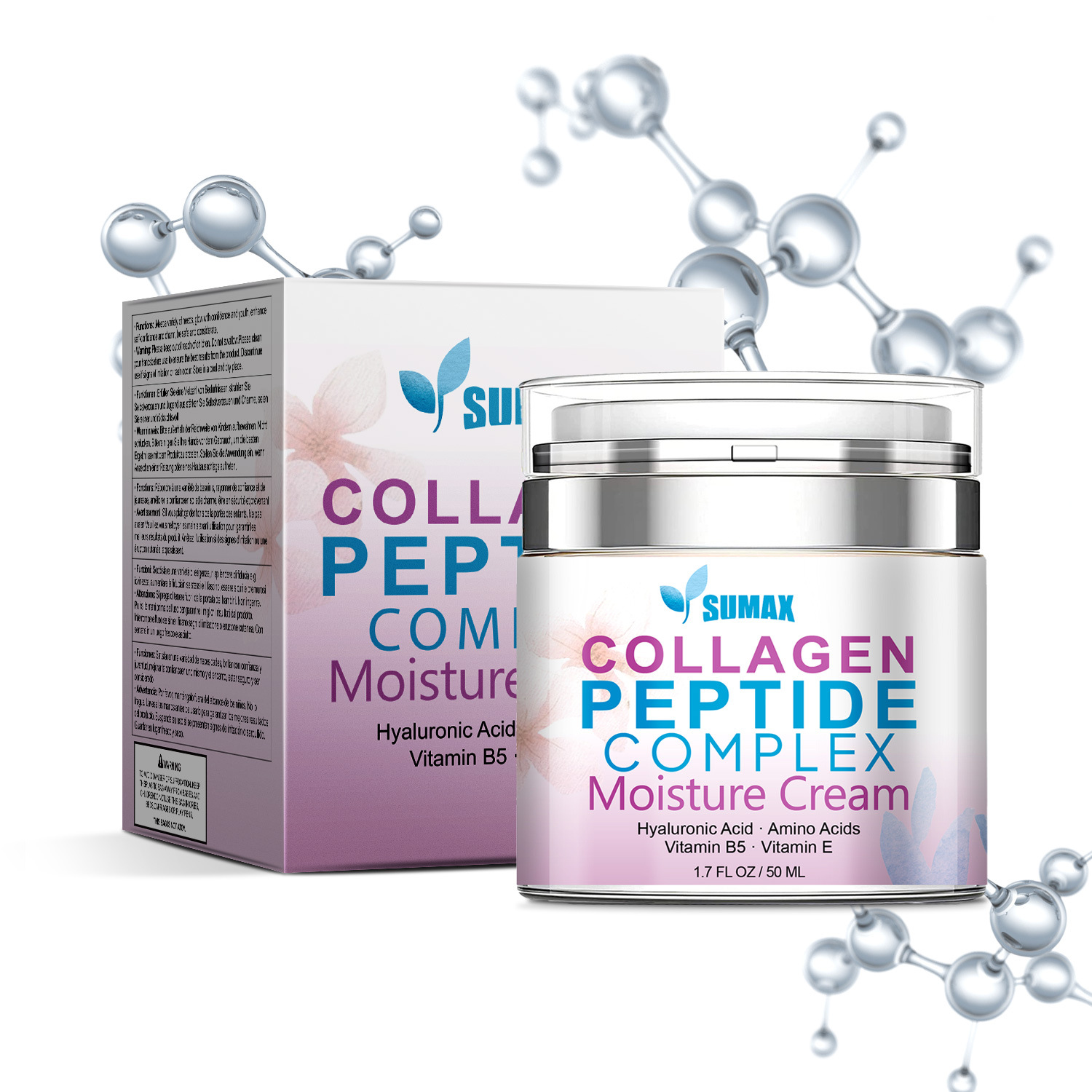 SUMAX膠原蛋白胜肽複合保濕霜50MLx2瓶 sumax膠原蛋白胜肽複合保濕霜50mlx2瓶