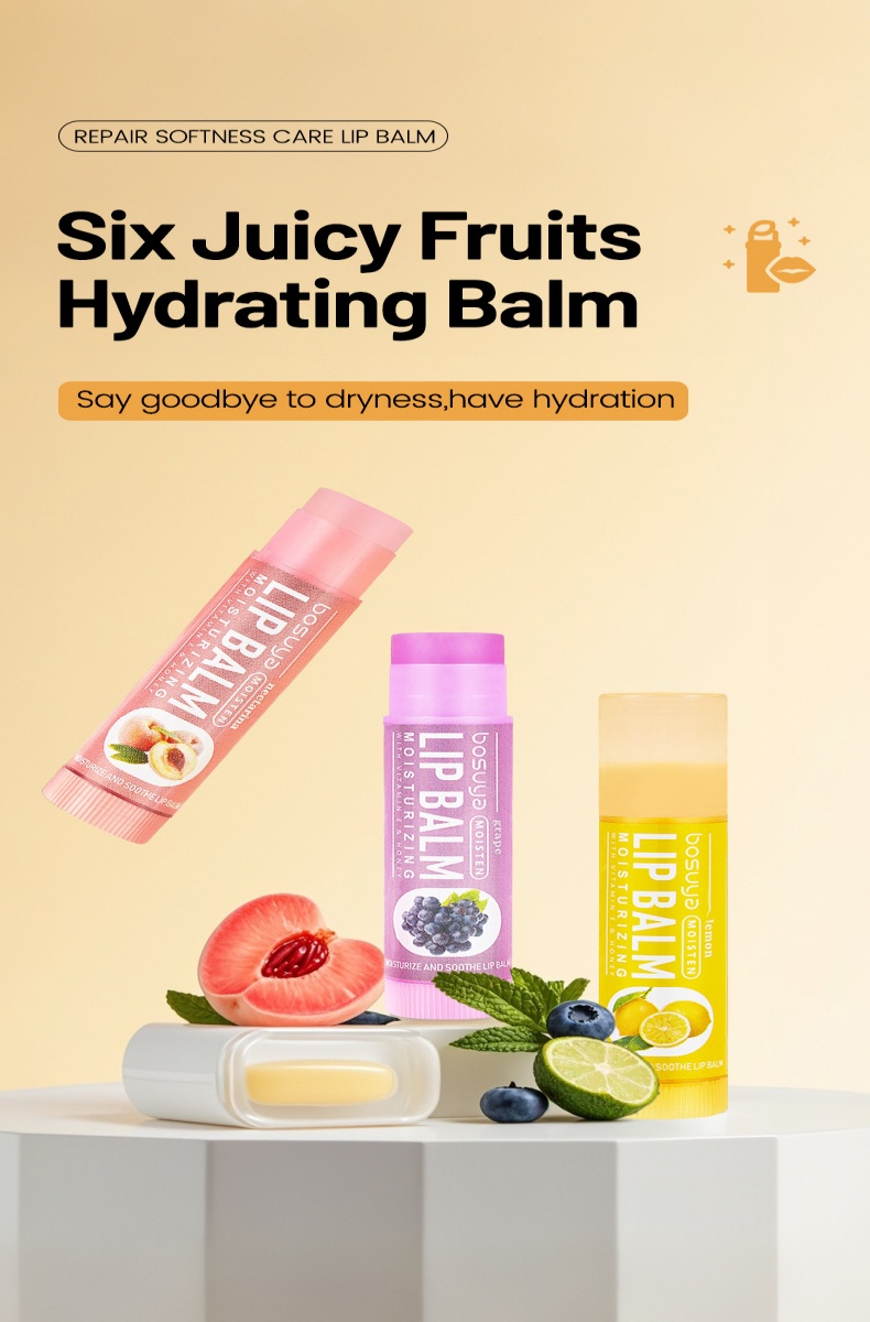 深層保濕滋潤 多口味水果潤唇膏 女款必備