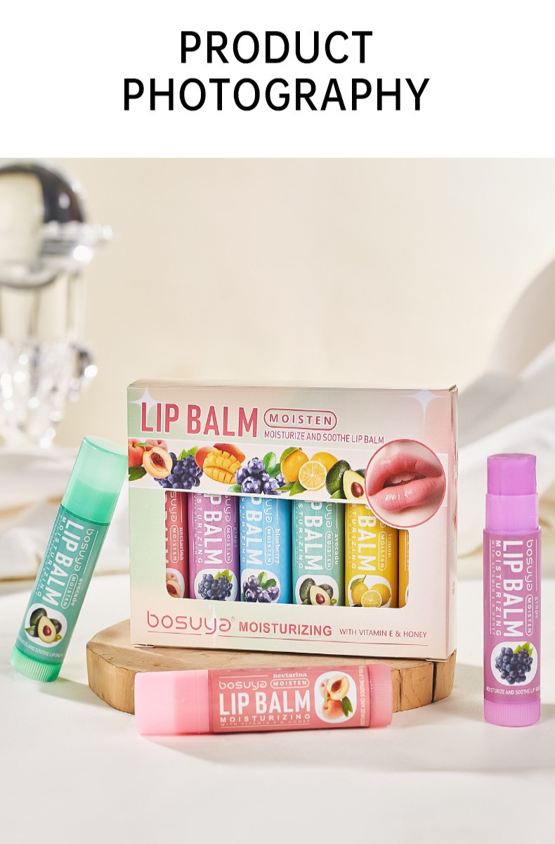 深層保濕滋潤 多口味水果潤唇膏 女款必備