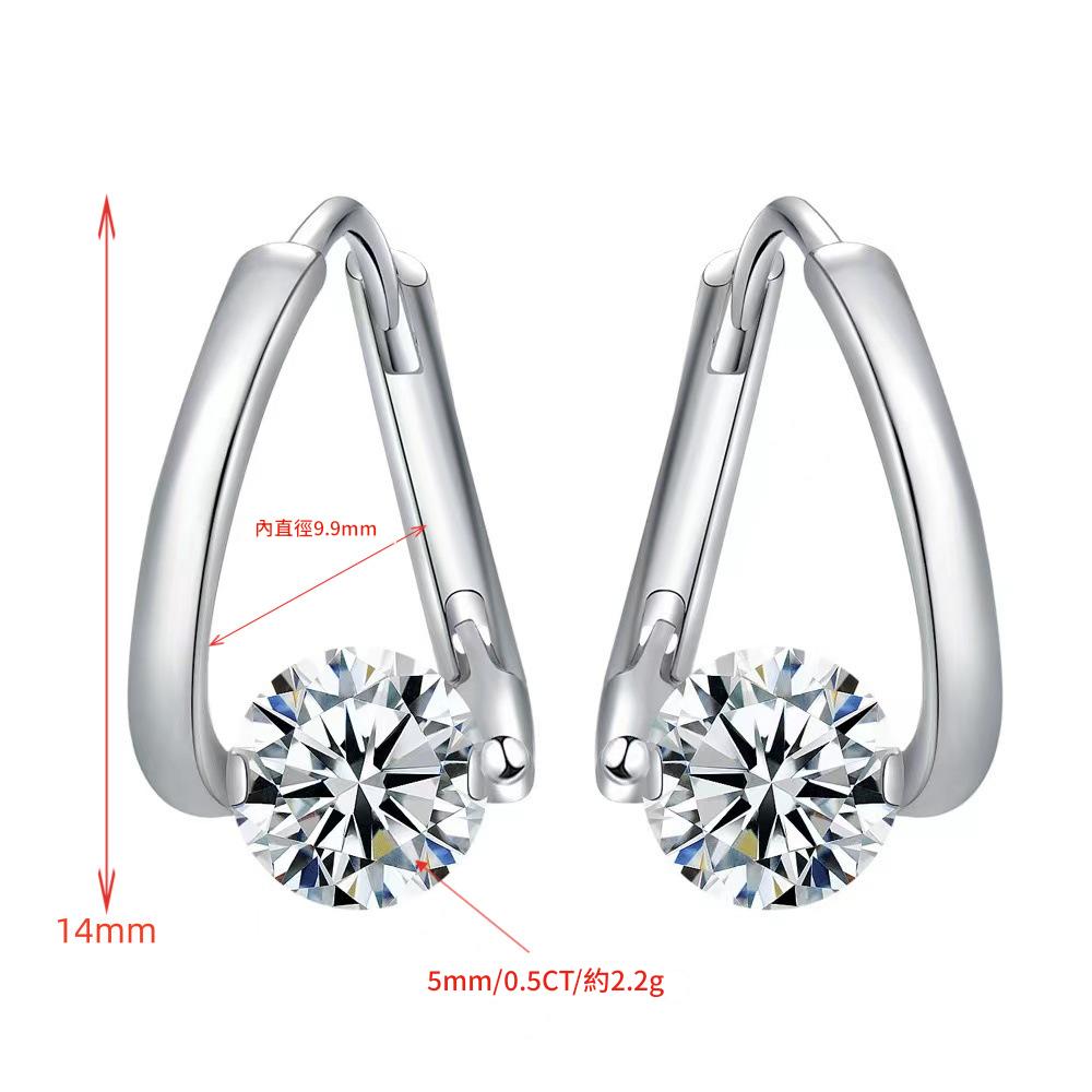 925銀飾小行星莫桑石耳環