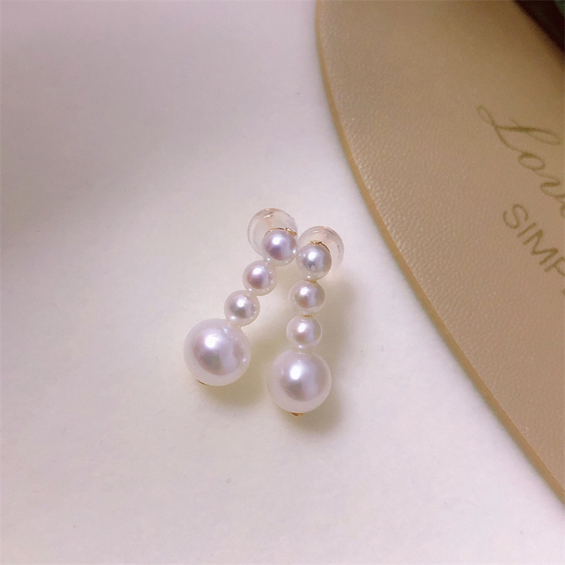 s925銀 淡水珍珠長葫蘆耳釘 s925銀 淡水珍珠長葫蘆耳釘