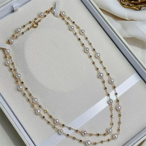 雙層滿天星淡水珍珠毛衣鏈