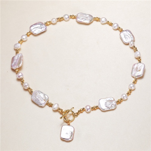 巴洛克淡水珍珠ot扣項鍊 約46 48cm