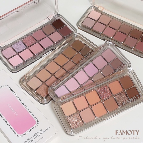 famoty 12色眼影盤 14.1x5.9x1.9cm 多色號可選