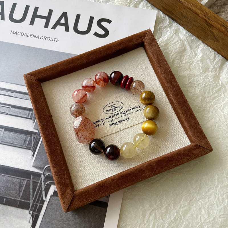 黑金超七天然水晶虎眼茶晶招財手串12mm auto draft