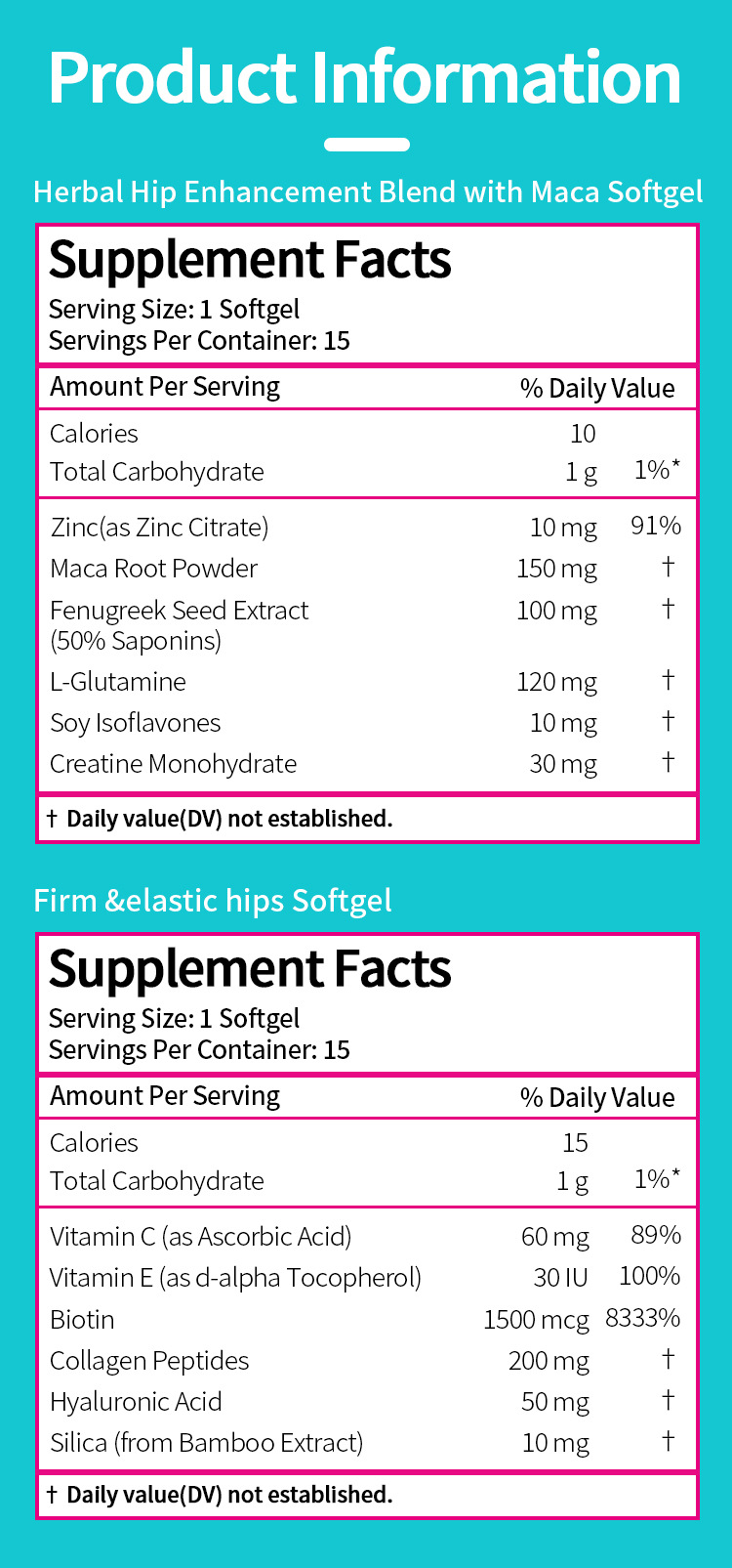 dhop bbl瑪卡雙效加強版豐臀軟膠囊30粒/盒x2盒