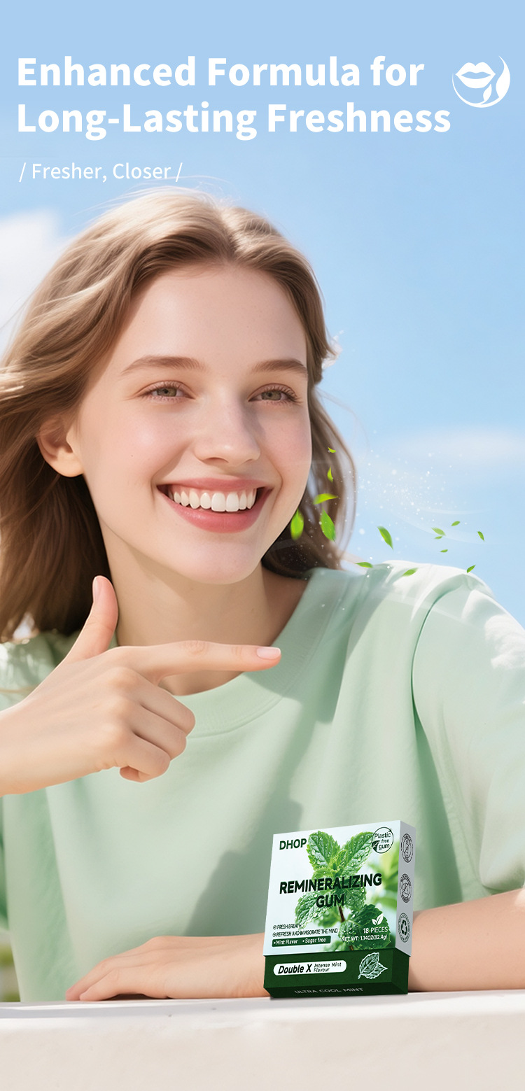 dhop有機成分無糖配方薄荷風味口香糖18粒/盒x2盒