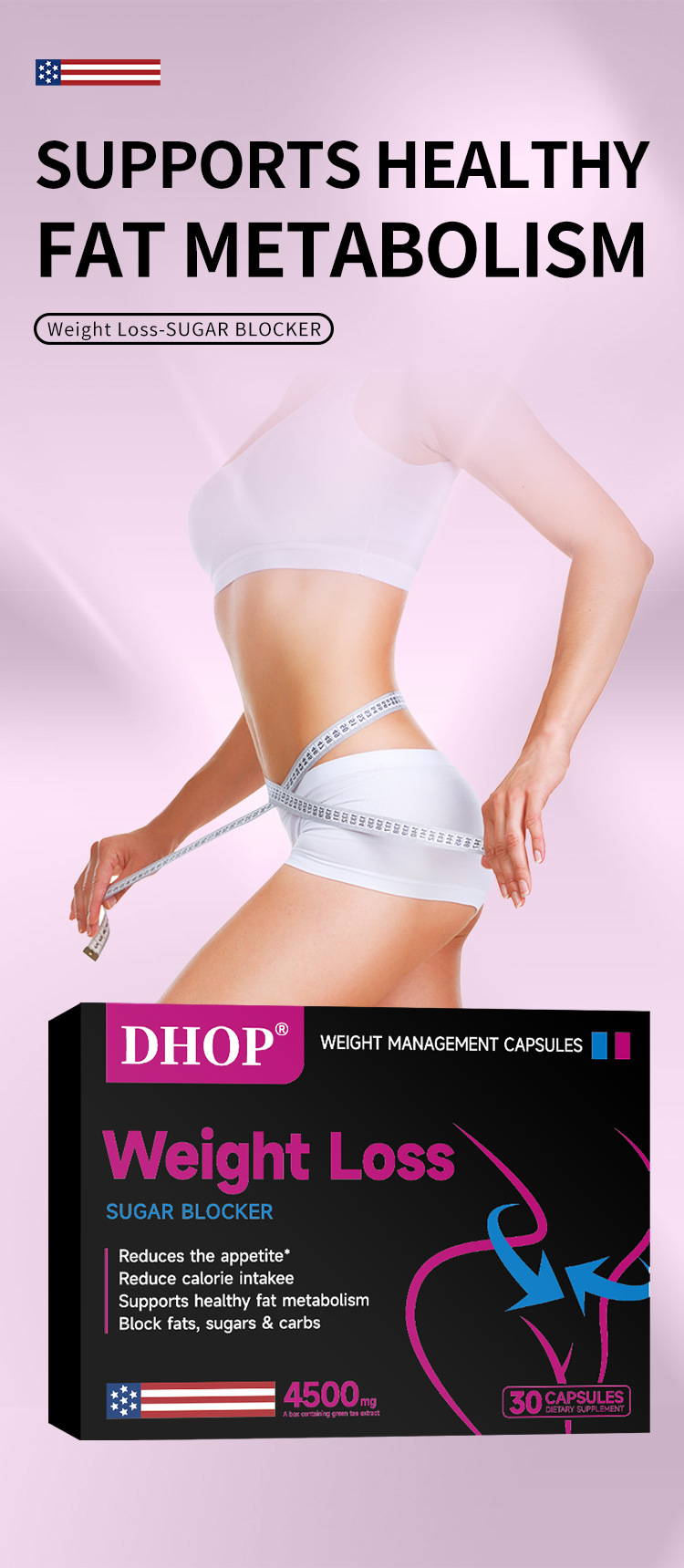 dhop糖分阻斷食慾抑制體重管理膠囊30粒/盒x2盒