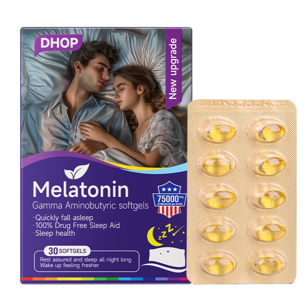 dhop褪黑素gaba睡眠軟膠囊30粒/盒x2盒