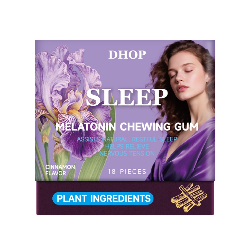 dhop褪黑素助眠口香糖18粒/盒x2盒