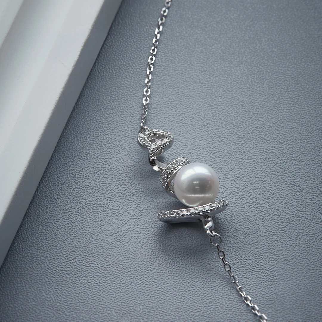 love字母天然淡水珍珠s925銀鎖骨鍊