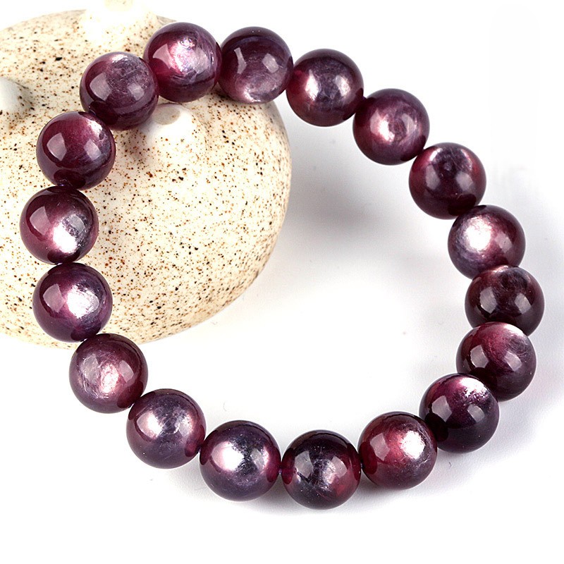 7A級天然紫鋰雲母手鏈10mm/12mm/14mm/16mm 7a級天然紫鋰雲母手鏈10mm/12mm/14mm/16mm