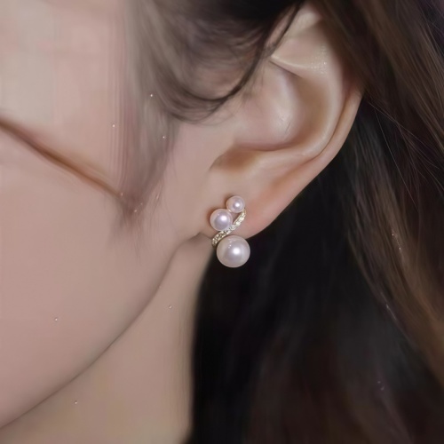 s925銀 多珠款淡水珍珠耳釘