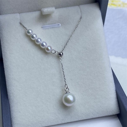 PickyEgg首頁 人魚公主y字鏈淡水珍珠s925銀鎖骨項鍊