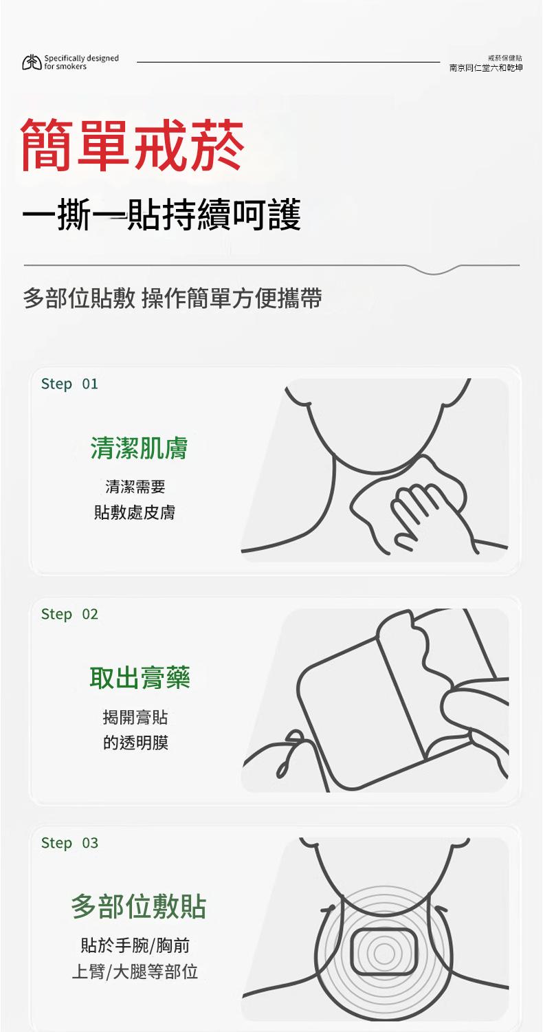 南京同仁堂戒煙保健貼10貼裝/盒x3盒
