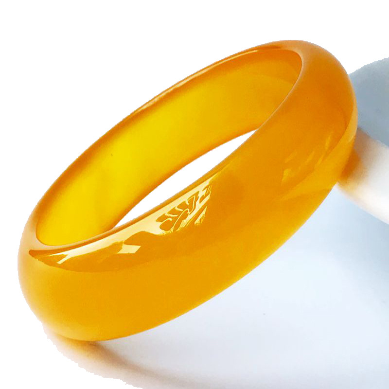 天然巴西黃玉髓瑪瑙手