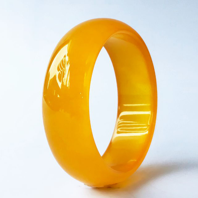 天然巴西黃玉髓瑪瑙手