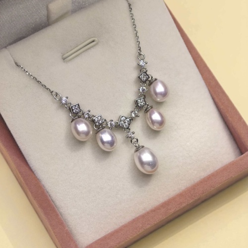 美人淚無核米珠天然淡水珍珠s925銀鎖骨鍊