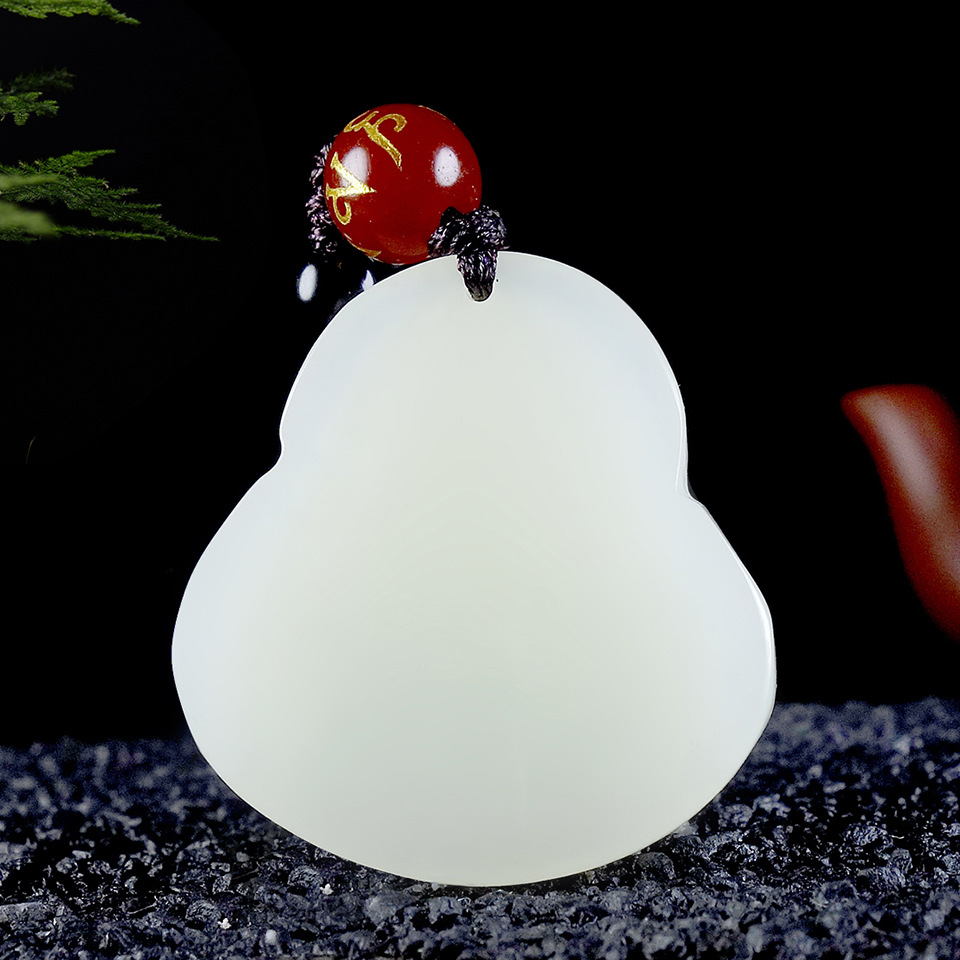 【新疆和田玉】天然白玉 精雕彌勒笑佛吊墜 開臉喜慶 附證書禮盒