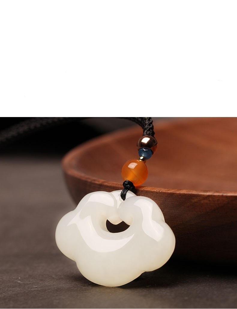 【溫潤護佑】天然和田玉平安如意鎖吊墜 男女款寶寶項鍊 附證書