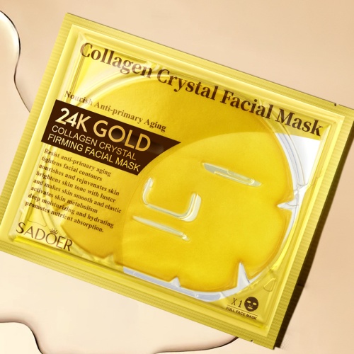 sadoer 24k金膠原蛋白水晶緊緻面膜 60g/片[可選40片裝或60片裝]