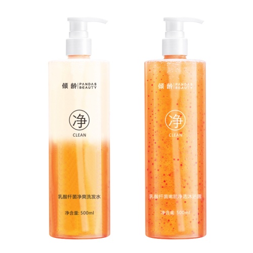傾齡乳酸杆菌淨透沐浴露500ml/淨爽洗髮水500ml