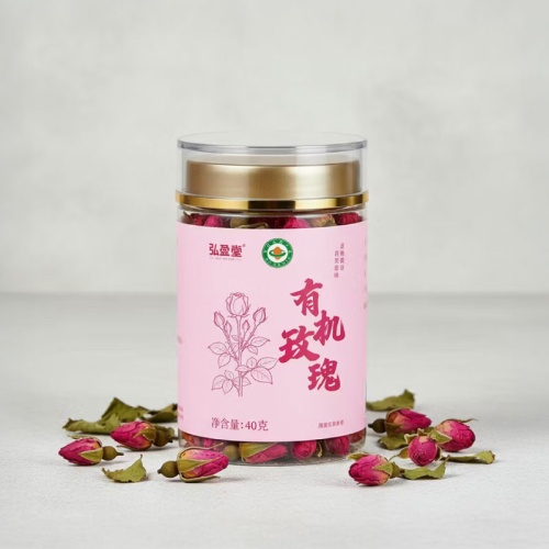 弘盈堂 有機玫瑰花蕾40克|疏肝解鬱 美容養顏 經認證有機花茶 辦公室花香療癒