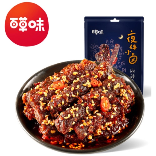 百草味 麻辣牛肉 60g 3包起 – 追劇口痕必備 芝麻香辣 惹味十足