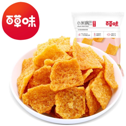 百草味 小米鍋巴 (麻辣味) 60g 5包起 – 香脆爽口 麻辣過癮 追劇首選