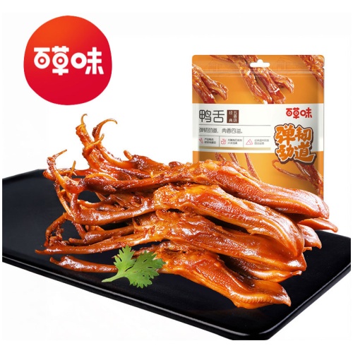 百草味 鴨舌 (五香味) 28g 3包起 – 嚼勁十足 香氣撲鼻 下酒必備