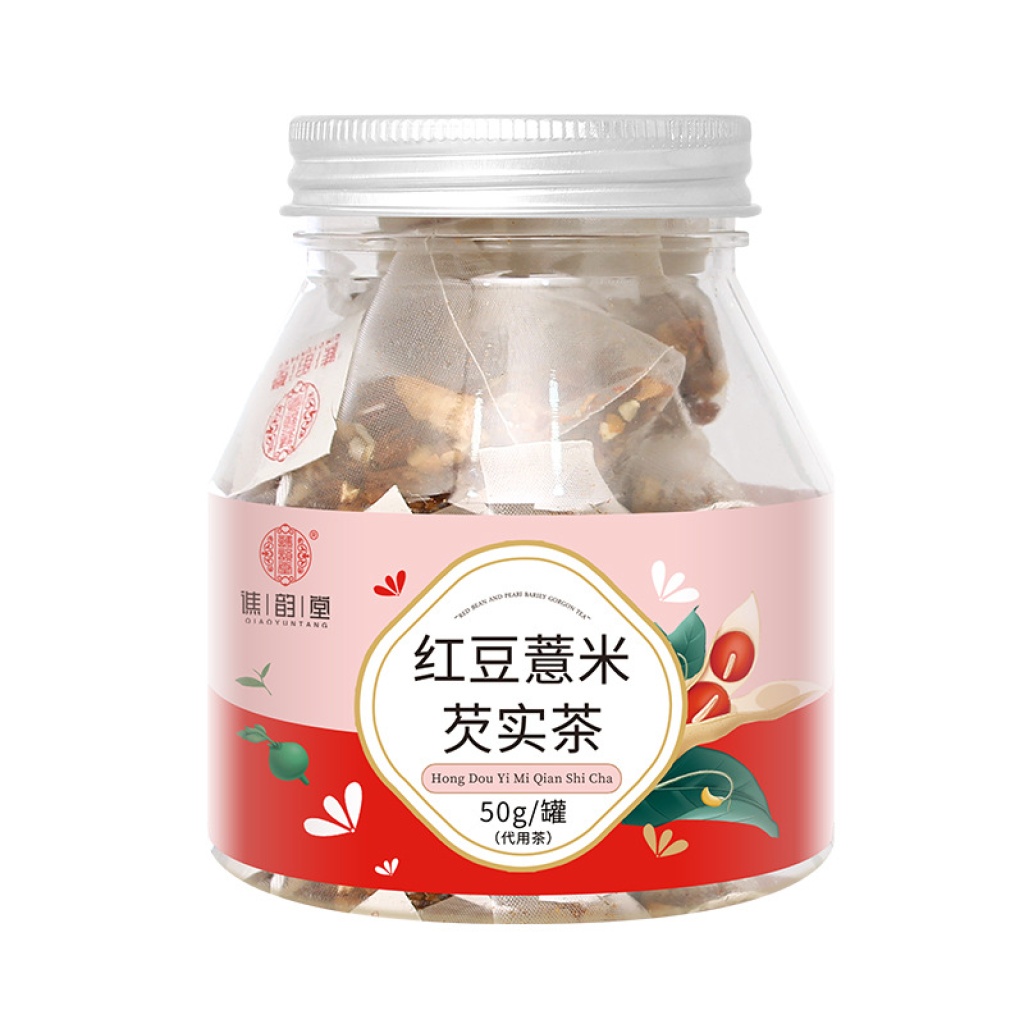 谯韻堂  紅豆薏米芡實茶 50克/罐 5罐裝 祛濕健脾 透明茶包 代用茶