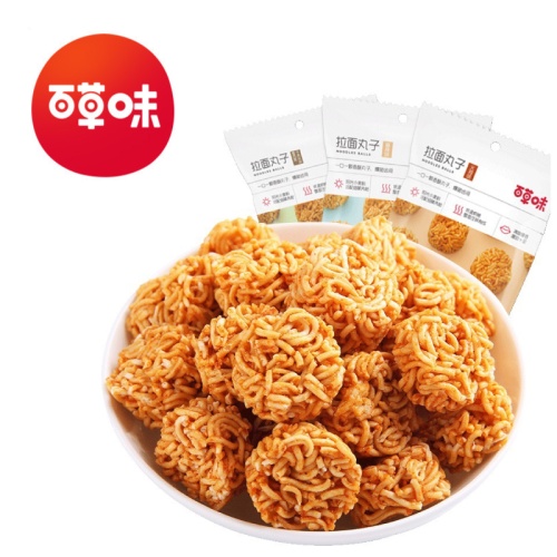 百草味 拉麵丸子 50g 10包 – 脆卜卜香辣過癮 追劇必備!