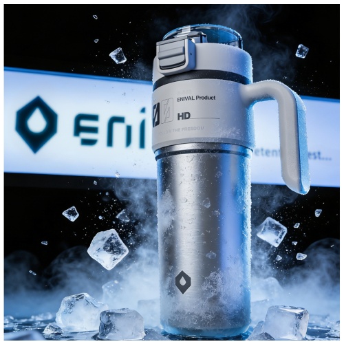 ENIVAL HD陶瓷內膽保溫杯 有800ml/1000ml兩種容量 顏色可選白/黑/不銹鋼色