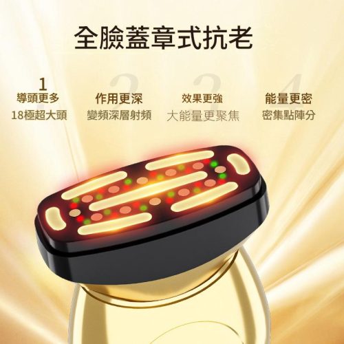 膠原砲導入美容儀 |全臉蓋章式抗老,紅綠光+微電流雙效護膚